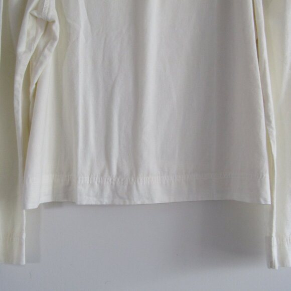 ANA Women's Top XXL Off White Puff Sleeves Elevated Basic Casual Coastal Grandma - Picture 2 of 11